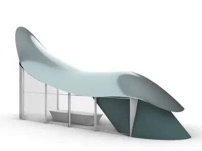 Modern Bus Station 3D model