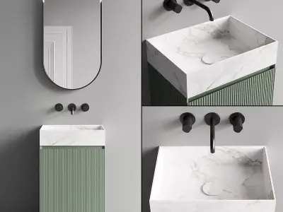 Arbi Arredobagno Code Riga 01 Vanity Unit Set 1 3D model