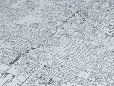Las Vegas Road Network and Streets 3D model