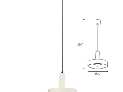 Pendant Keops 1 Body Tiny Grey White 3D model