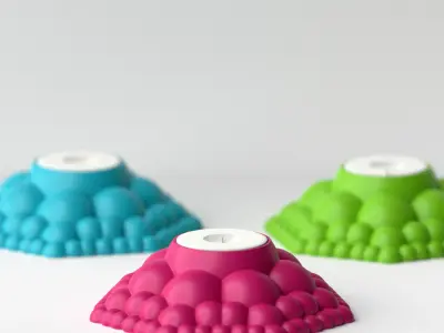 Spheres Heptagonal Tealight Holder 3D print model