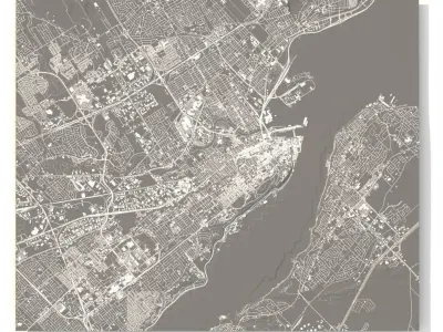Cityscape Quebec Canada 3D model
