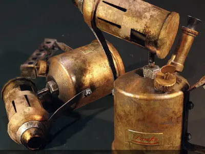 Parafin Blow Torch PBR Optimized Free low-poly 3D model