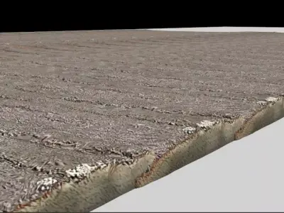 realastic wooden floor and wooden wall Low-poly 3D model