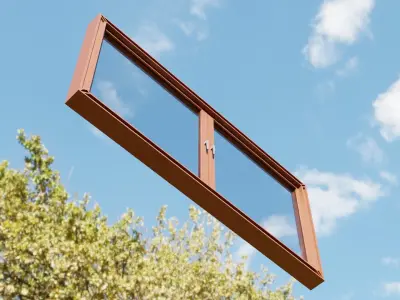 Simple Window With Materials Added 3D model