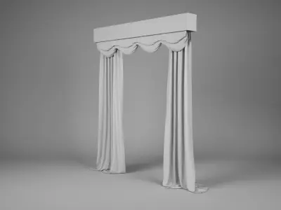 Bedroom Curtains Free 3D model