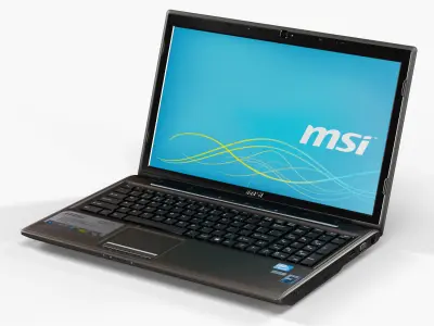 MSI CR61 laptop Low-poly 3D model