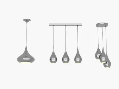 28 Modern Chandeliers Categorized 3D model