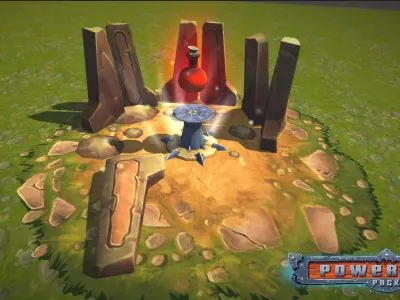 Power-Ups Pack Low Poly Low-poly 3D model