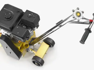  Tomahawk Concrete Scarifier Gas Powered Yellow 