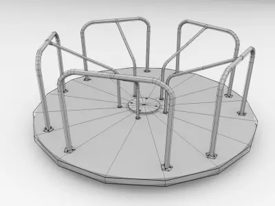 Carousel metal tray 3D model