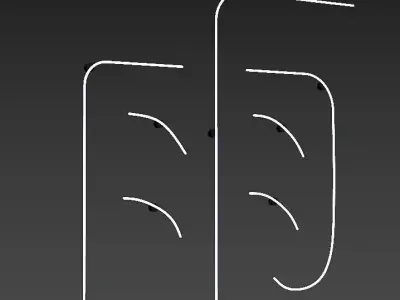 Neon Light Lamp Japanese Word Ame Rain 3D model