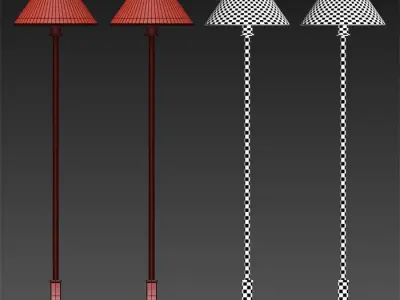 RH PETITE CANDLESTICK TABLE LAMP 3D model