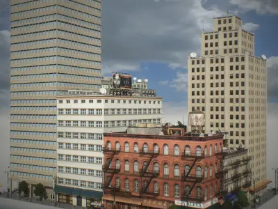 NYC Block Set 4 V2 Low-poly 3D model