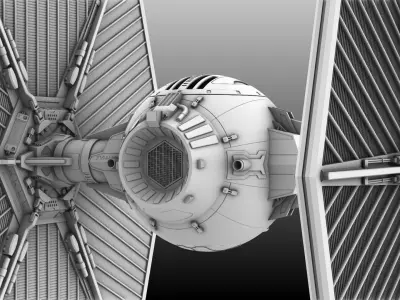 TIE FIGHTER HIGH DETAIL 3D model