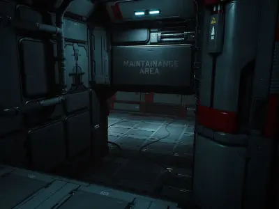 Omega - Sci-Fi Modular Environment Pack Low-poly 3D model