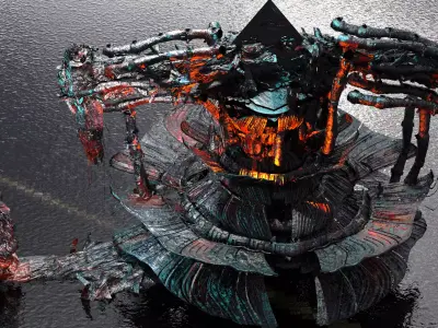 Deep ocean leviathan monster station 4 3D model