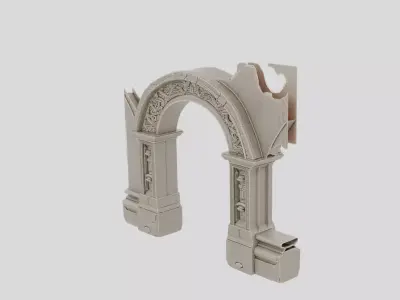 Ancient Fantasy Stone Archway for 3D print 3D model