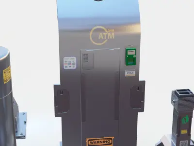 sci fi atm asset 3D model