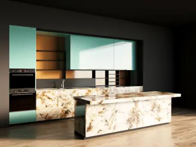 60-Kitchen12 glossy 5 3D model