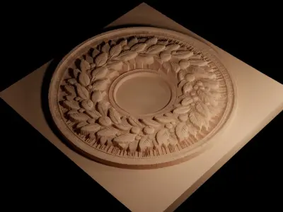 Wreath CNC 3d Print High Relief Sand Casting 3D print model