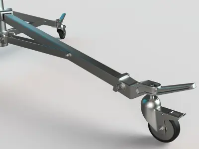 Stands - Wheels - Operating Poles Module  3D model