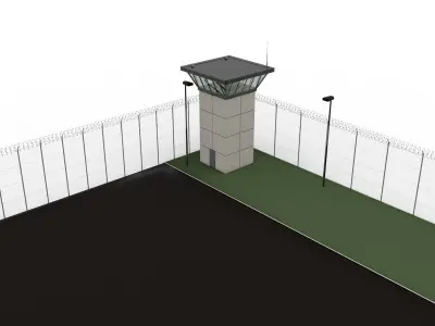 High security prison 3D model