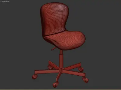Batilda Adjustable Height Swivel Office Chair 3D model