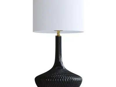 Black Glass Table Lamp 3D model