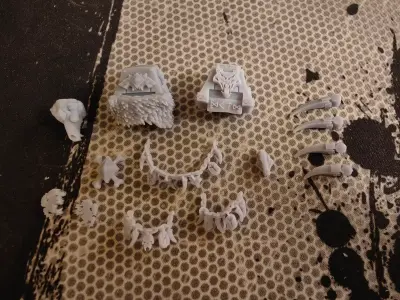 Space Viking Wolves Contemptor dreadnaught bits 3D print model
