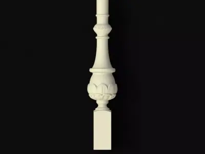 baluster column 3D model purchase