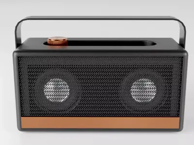 Premium Retro-Style Wireless Speaker 3D 3D model