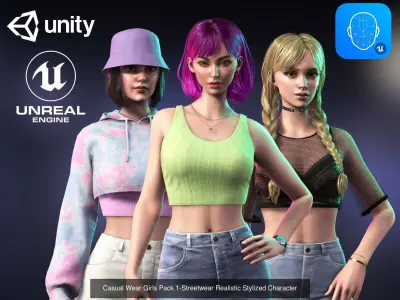 Casual Girls Collection - Ultimate Bundle Game-Ready 3D Model Pack