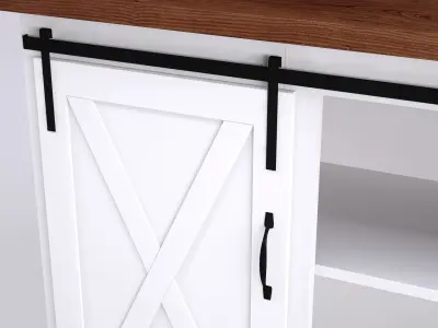 TV Stand Barn Doors 3D model