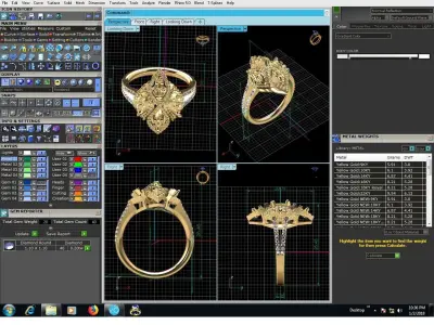 Diamond Ring For Women 3d Print Model 3D print model 42