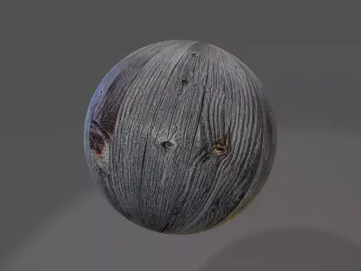  Realistic PBR Texture of Old Weathered Wooden Planks Texture