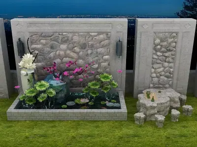 Backyard Design 3D model purchase