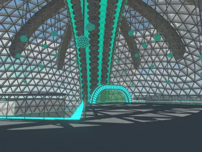 Sci-Fi King Hall 3D model