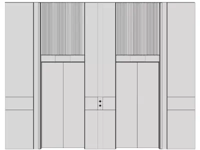 Lift Elevator hall Low-poly 3D model