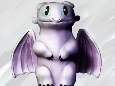 LIGHT FURY POPCORN BUCKET 3D PRINT MODEL 3D print model