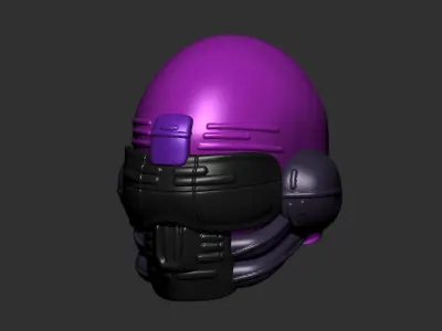 helmet high poly sculpt 3d printable 3D model 21