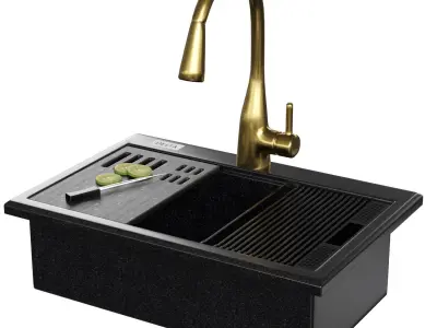 Delta Granite Sink Low-poly 3D model