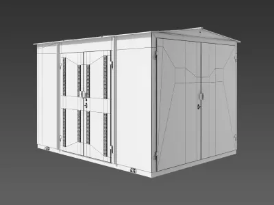 voltage transformer Low-poly 3D model