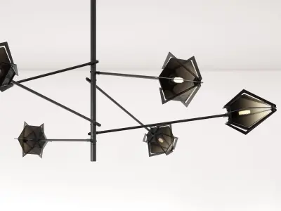 Harlow Spoke Chandelier L 3D model