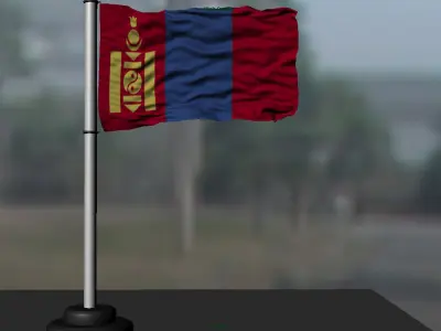 Mongolia flag 3D model