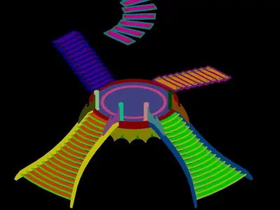 Game Architecture - Brothels - Stairs 01 3D model
