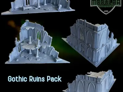 Gothic Ruins Pack 3D print model