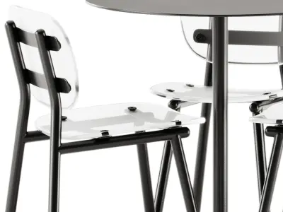 Hay Neu Round Table and Fenster Chair by DesignByThem 3D model