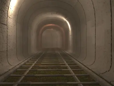 Train Tunnel 3D model