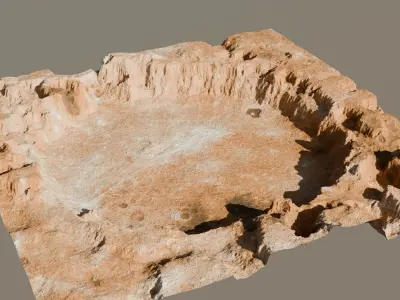 Landscape Crater 3D model 3D model